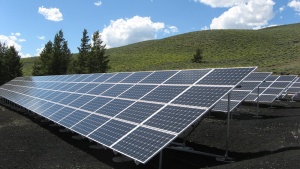 large solar panels outdoor